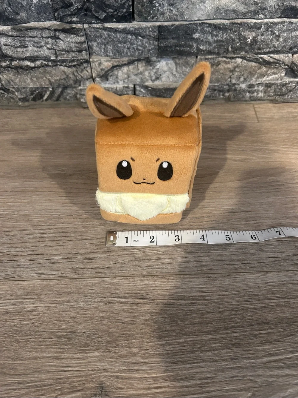 NWOT Eevee Plush Trading Card Deck Box Brown & Cream